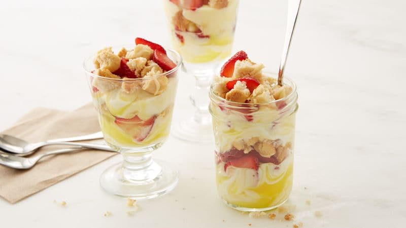 Lemon Strawberry Shortcake Trifle