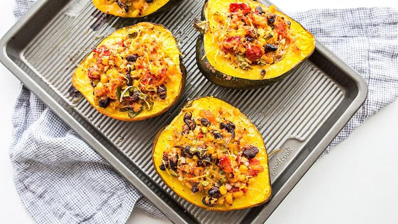 Taco-Stuffed Acorn Squash