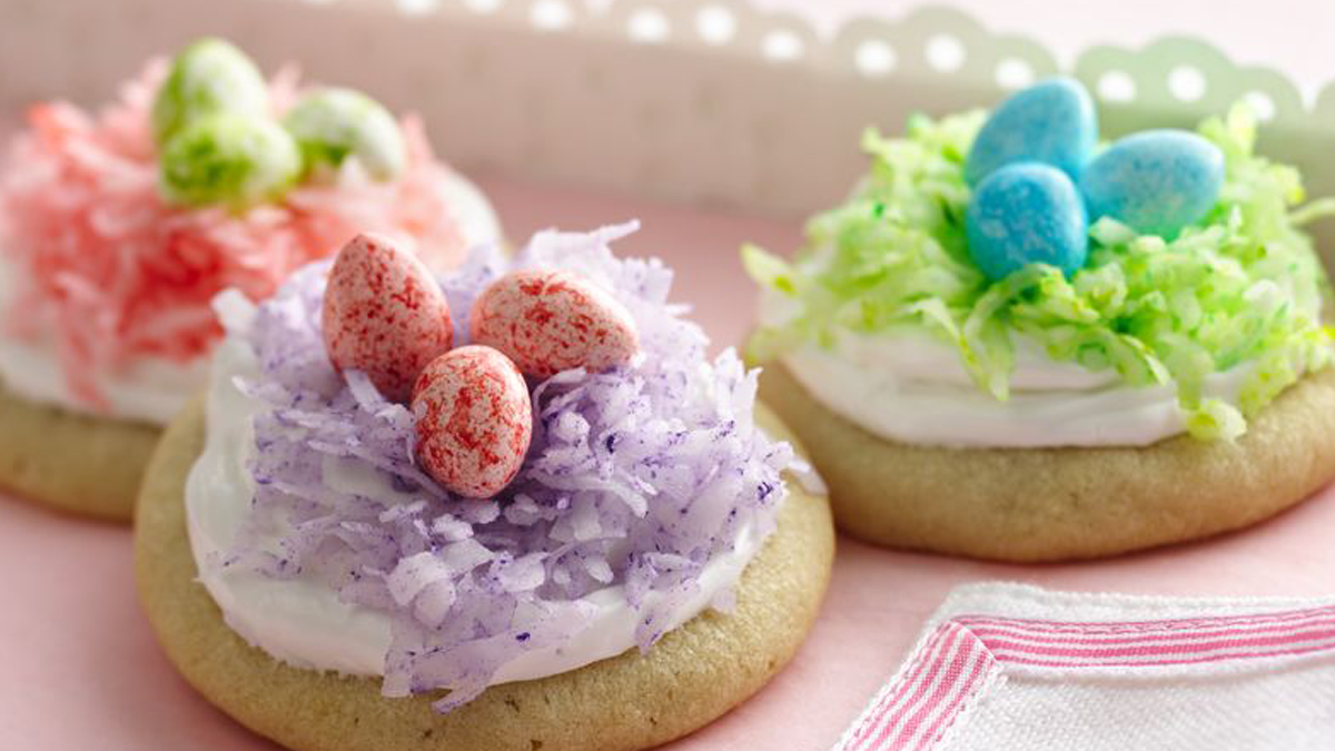 Easter egg nest cookies