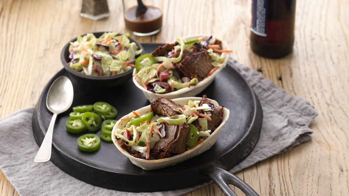 Beef Brisket Tortilla Bowls