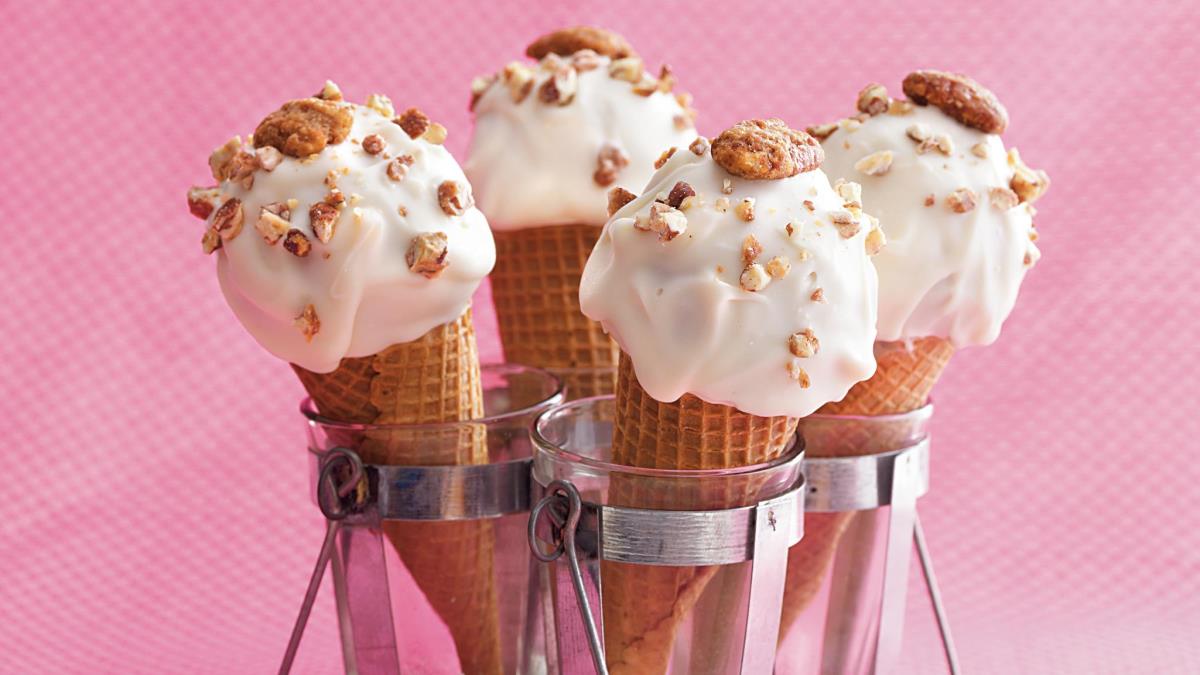 Butter Pecan Ice Cream Cones 