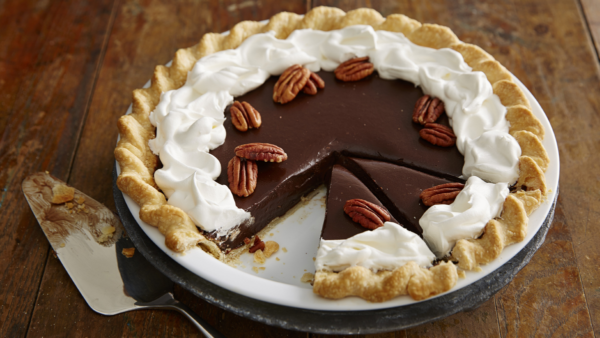 Chocolate-Nut Truffle Pie