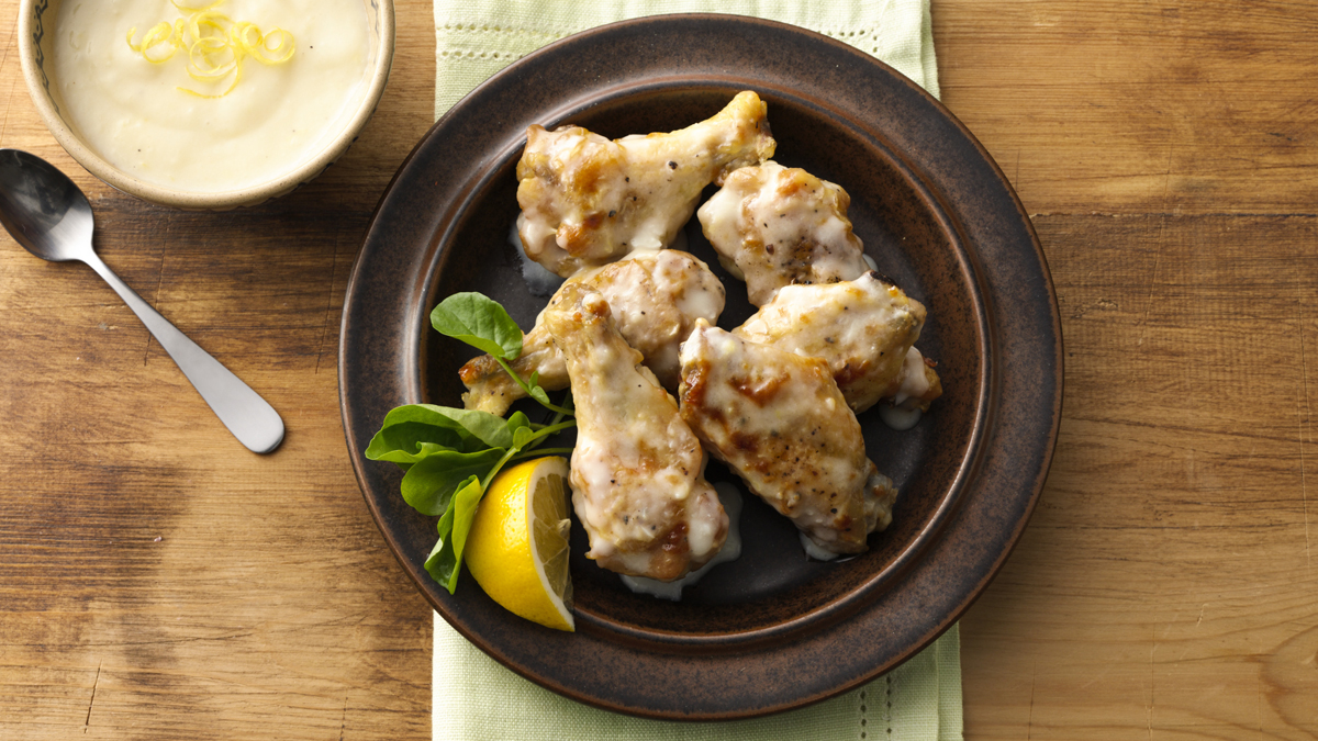 Creamy Parmesan-Garlic Chicken Wings