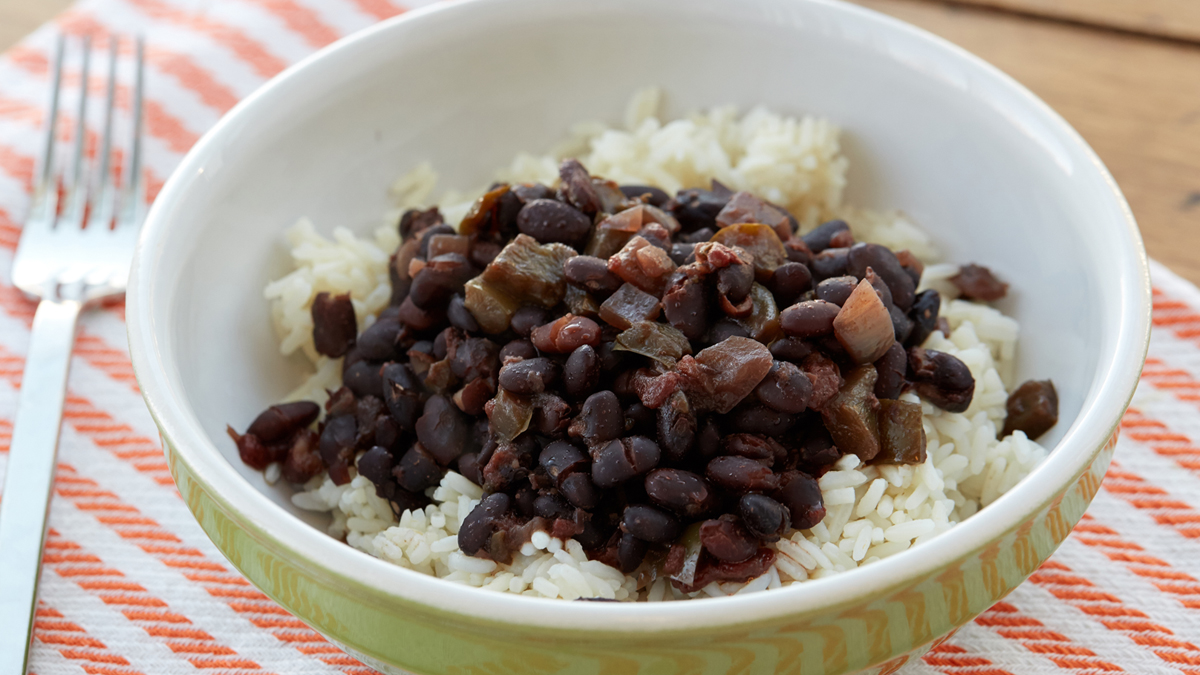 Recette de Haricots noirs et riz à la cubaine 