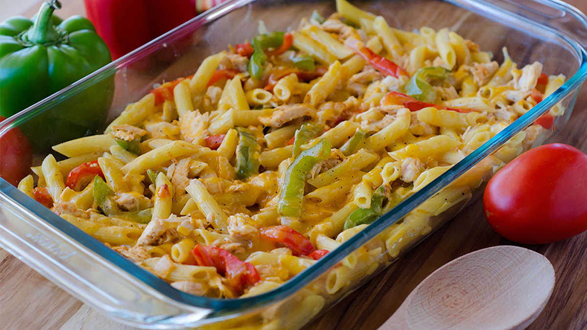 Easy Fajita Pasta Bake