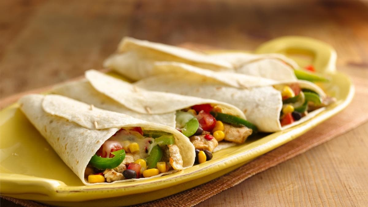 Sandwichs fajitas roulés