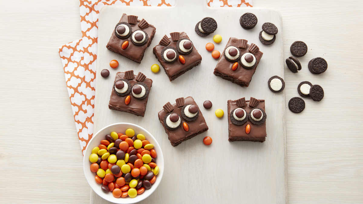 Frosted Owl Brownies