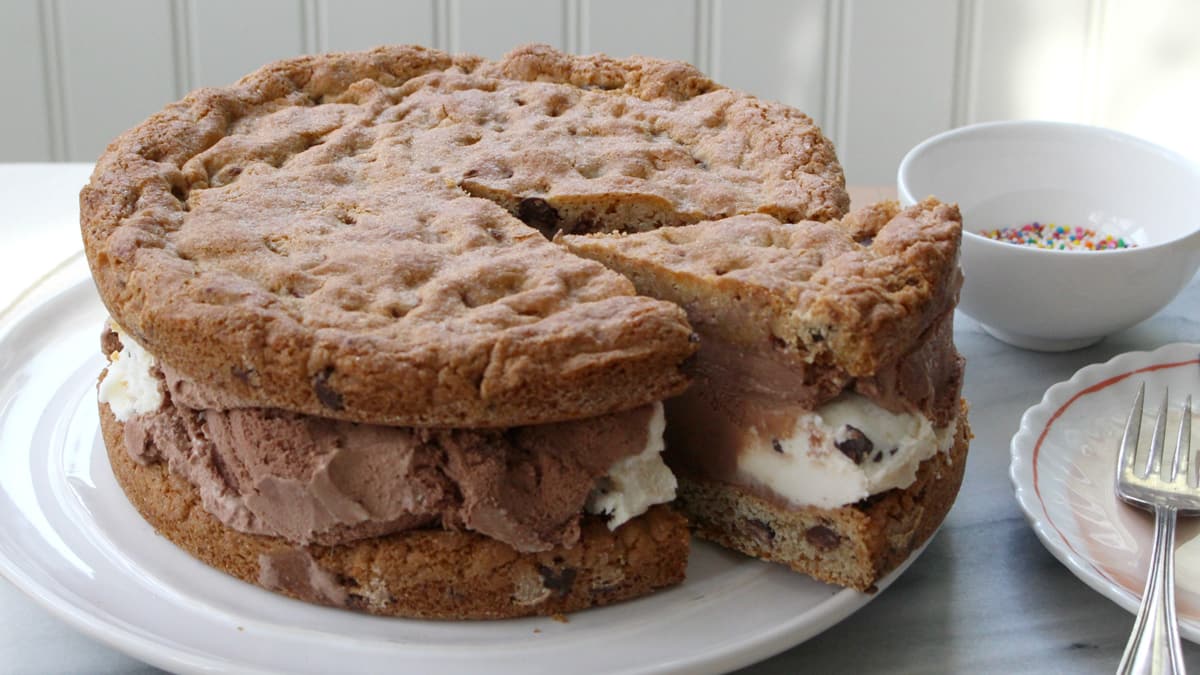 Giant Gluten-Free Ice Cream Sandwich Cake