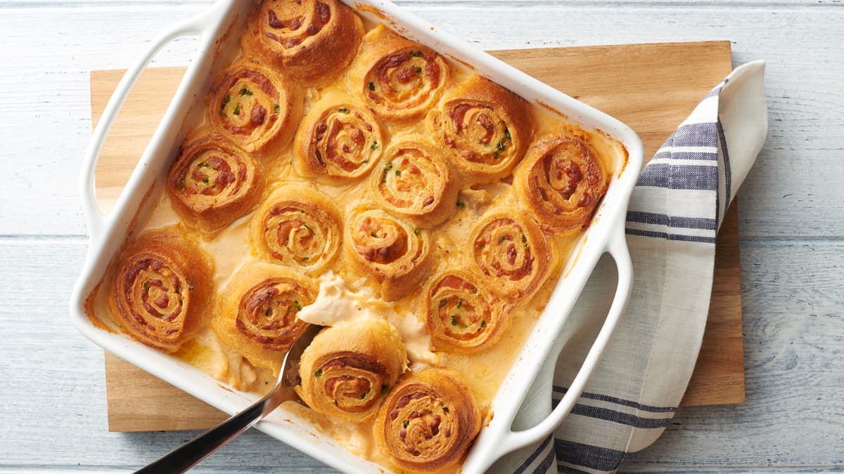 Jalapeno Popper Chicken Crescent Casserole