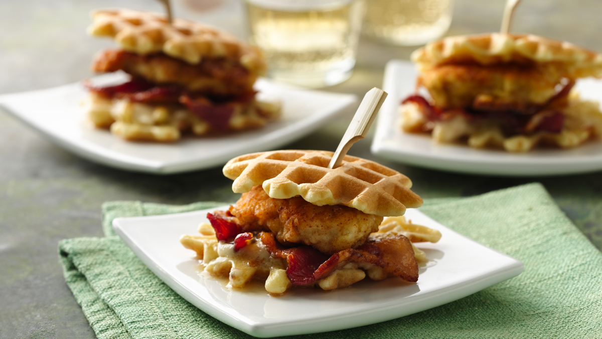 Mantastic Fried Chicken and Waffle Sandwich