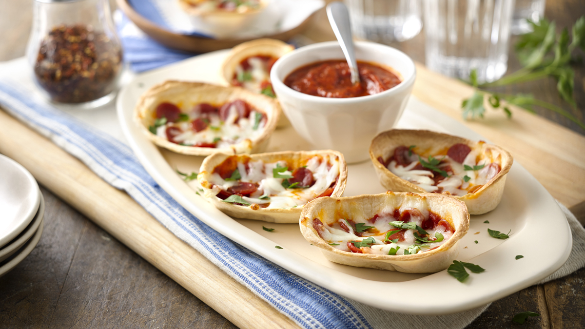 Mini Pepperoni Pizza Boats