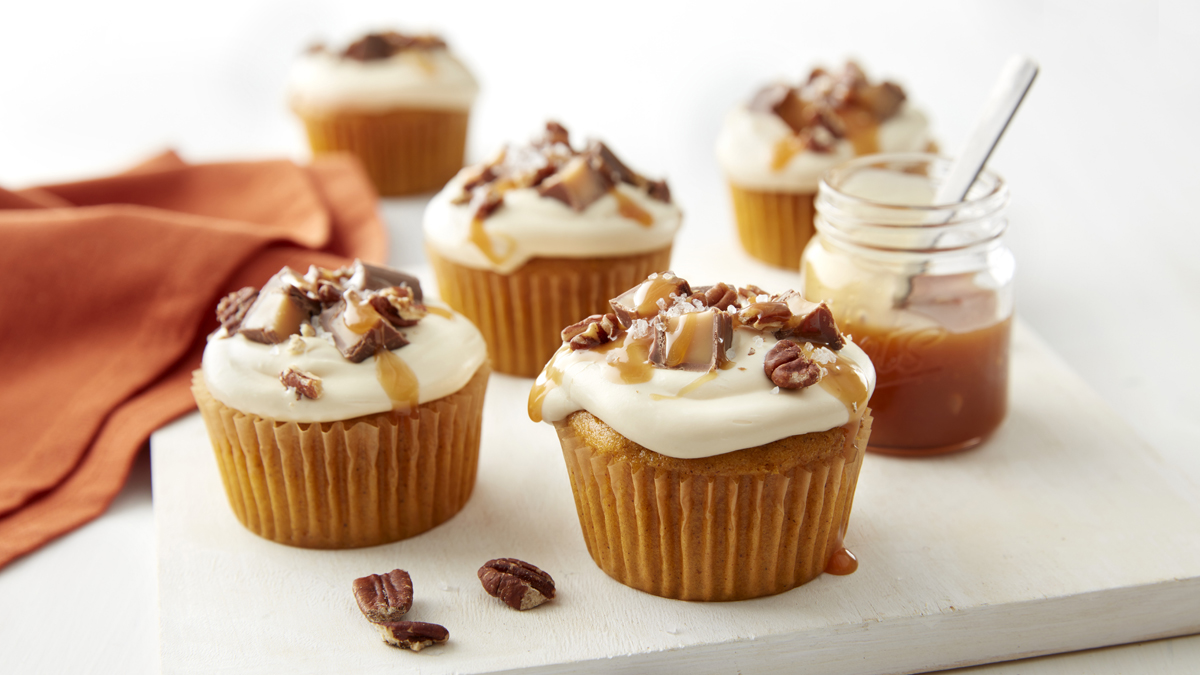 Pumpkin Salted Caramel Cupcakes