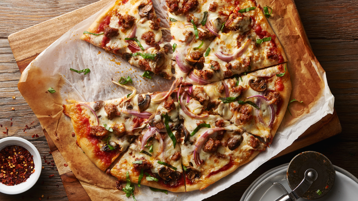 Sausage Mushroom Pizza