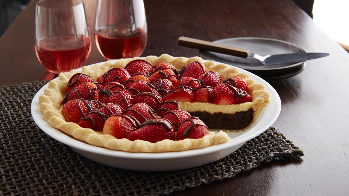 Tarte fondant et fraises