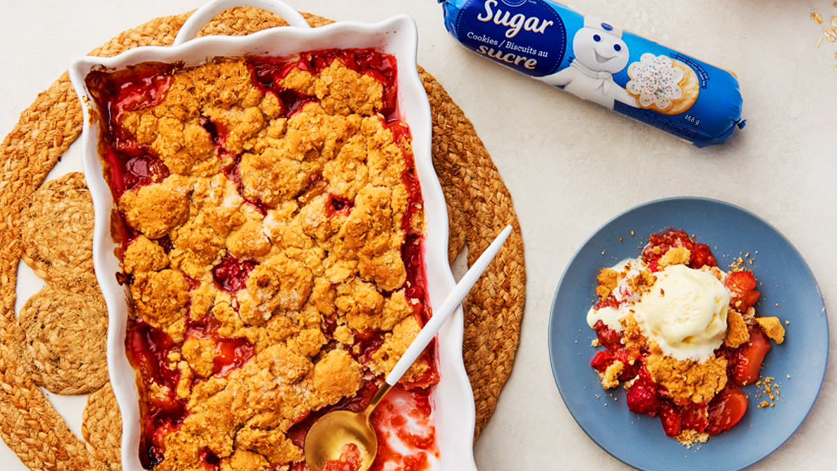 Apple-Strawberry Cookie Cobbler