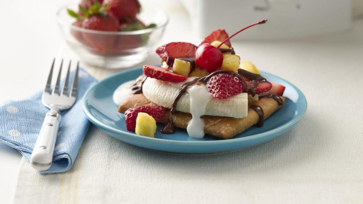 Banana Split Breakfast Strudel