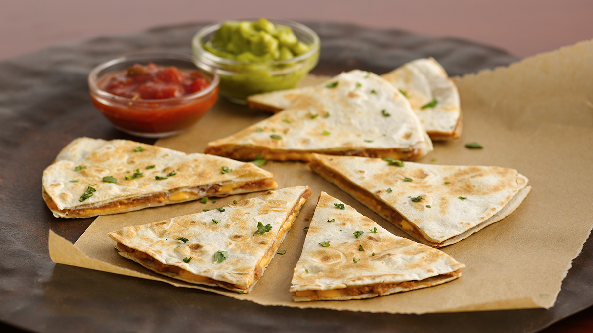 Quesadillas aux haricots et au fromages