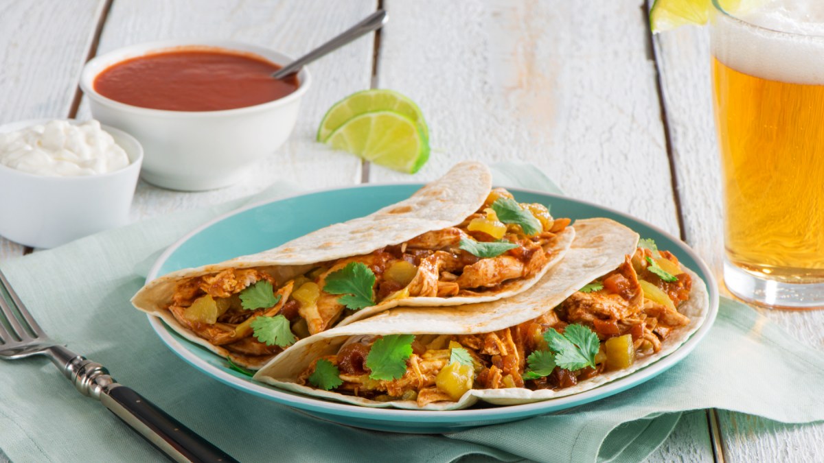 Beer-Braised Chicken Tacos