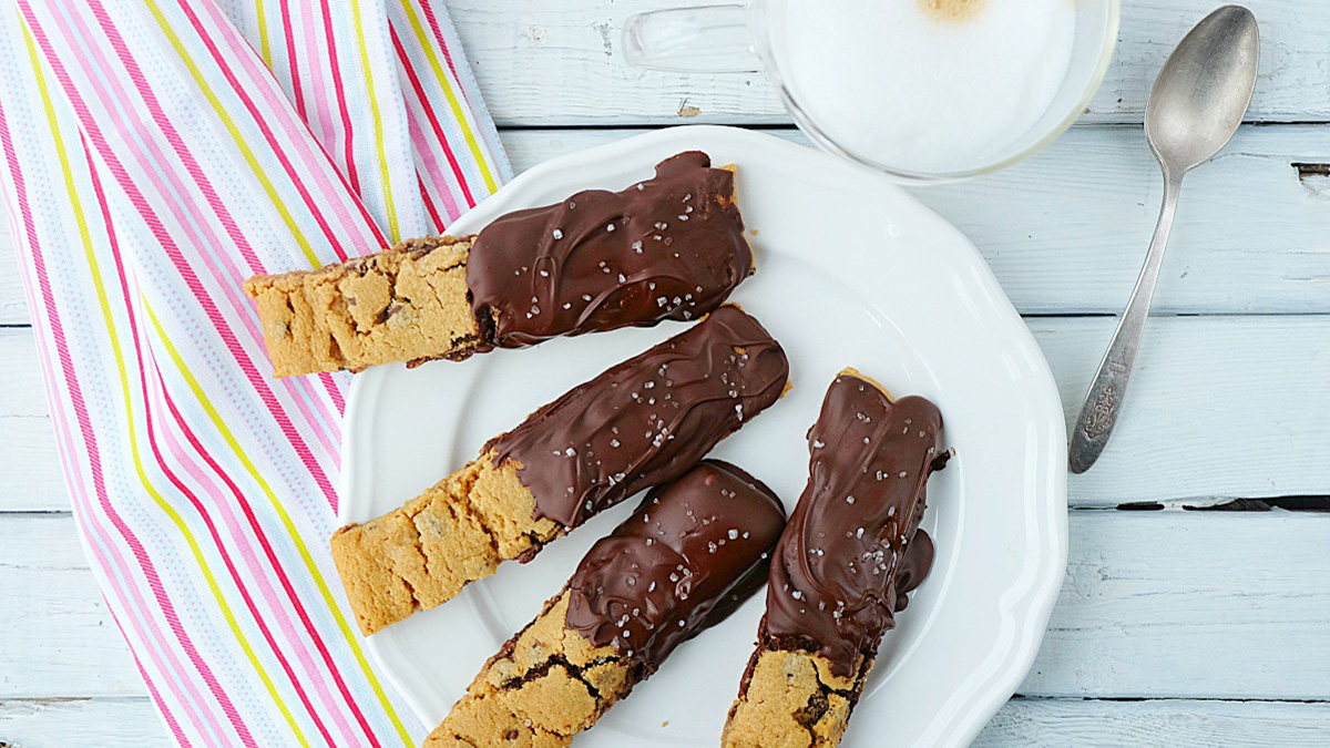 EASY-to-make dark chocolate and sea salt biscotti