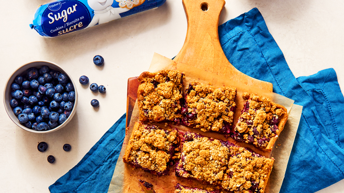 Barres à la tarte aux bleuets