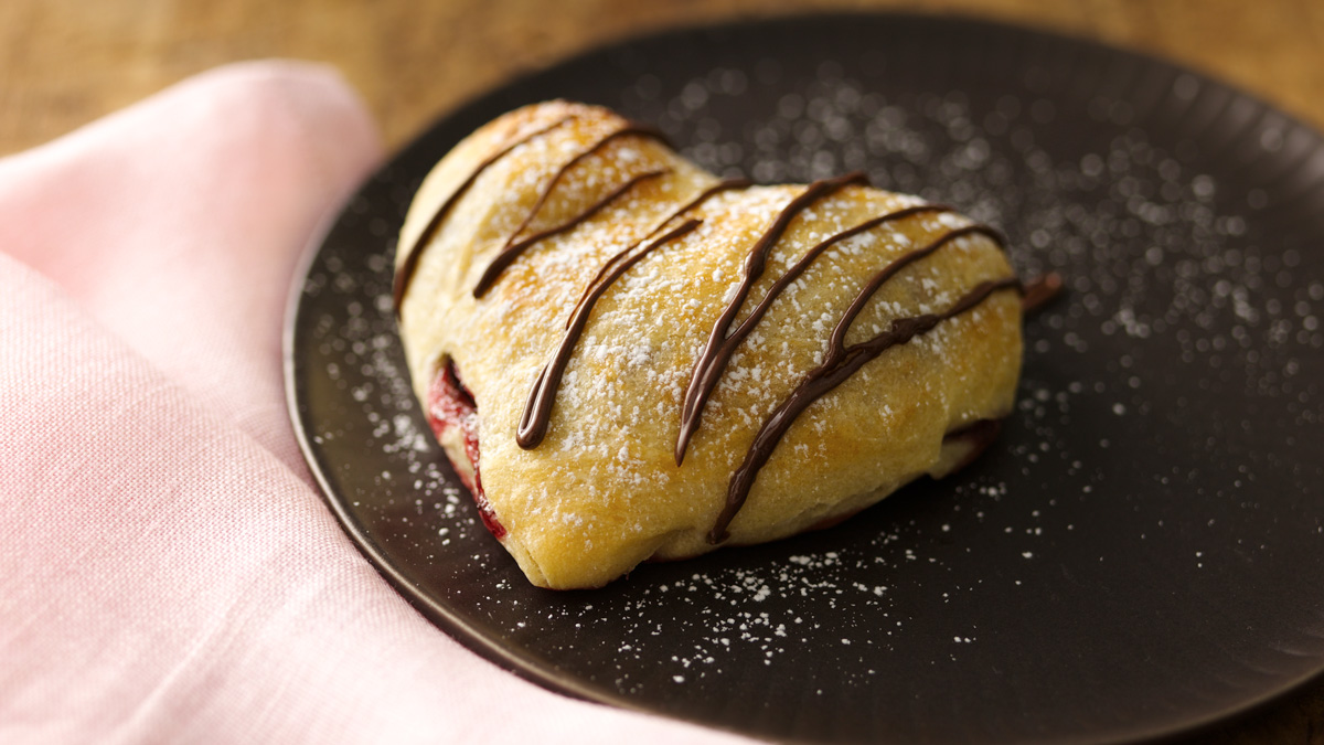 Coussins au chocolat et aux framboises