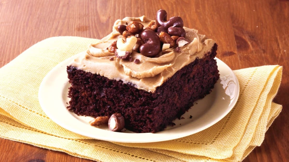 Chocolate Sheet Cake with Brown Sugar Frosting