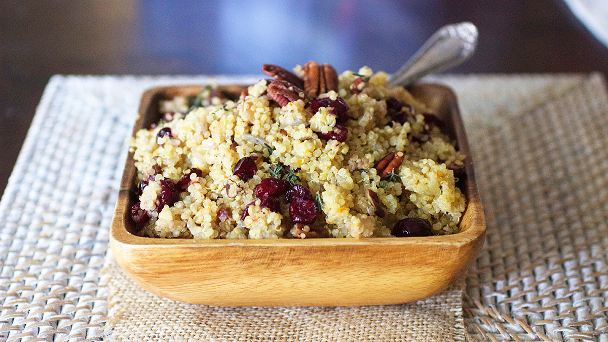 Quinoa aux canneberges et aux pacanes (sans gluten) 