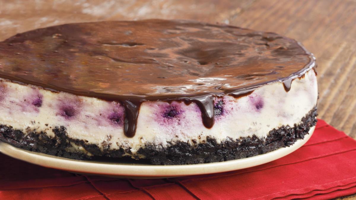 Cherry Cheesecake with Ganache