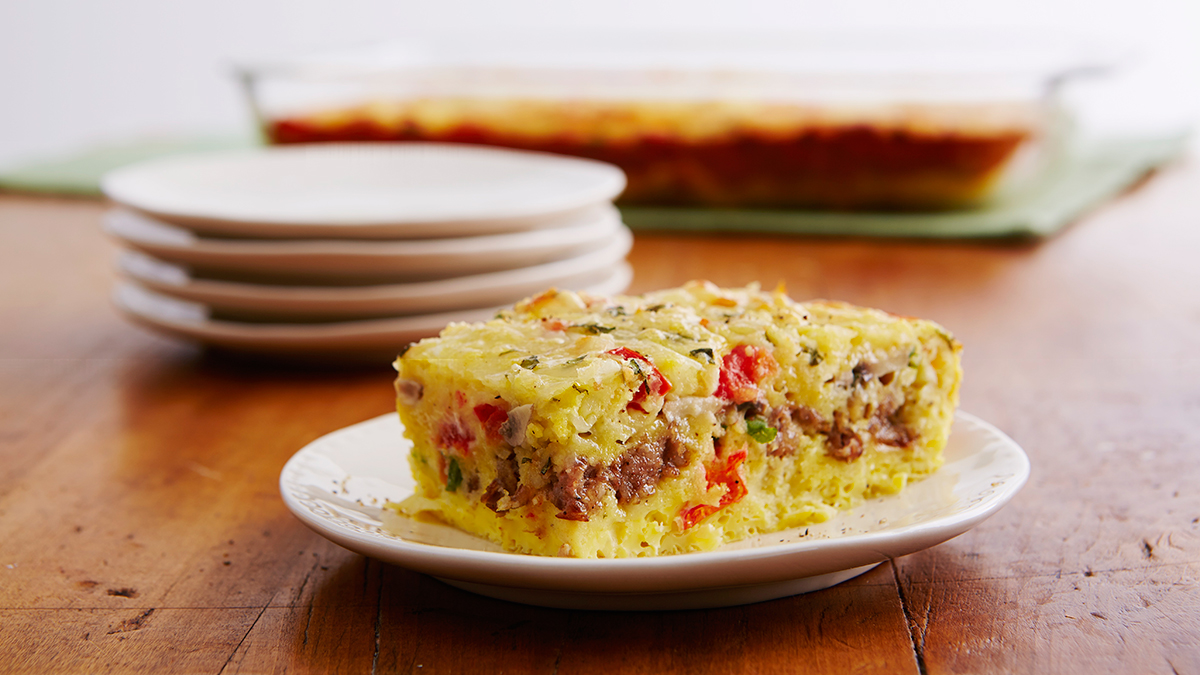 Easy Cheesy Egg and Tortilla Bake 