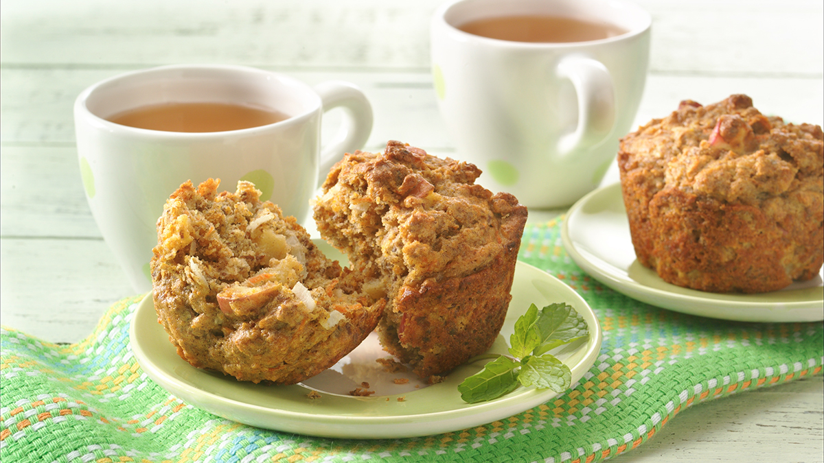 Fibre 1* Flax Seed Morning Glory Muffins