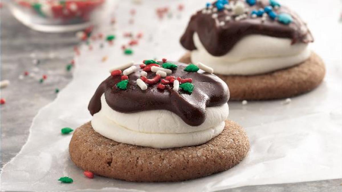 Fudge and Marshmallow-Topped Cocoa Cookies