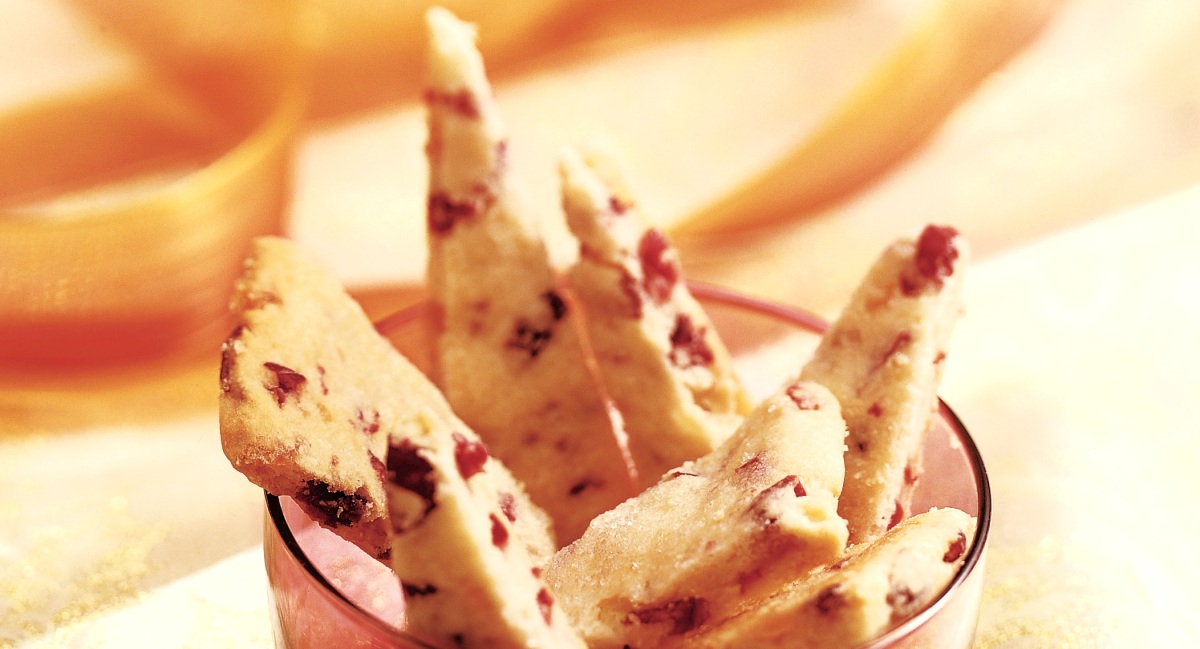 Ginger-Cranberry Shortbread Wedges