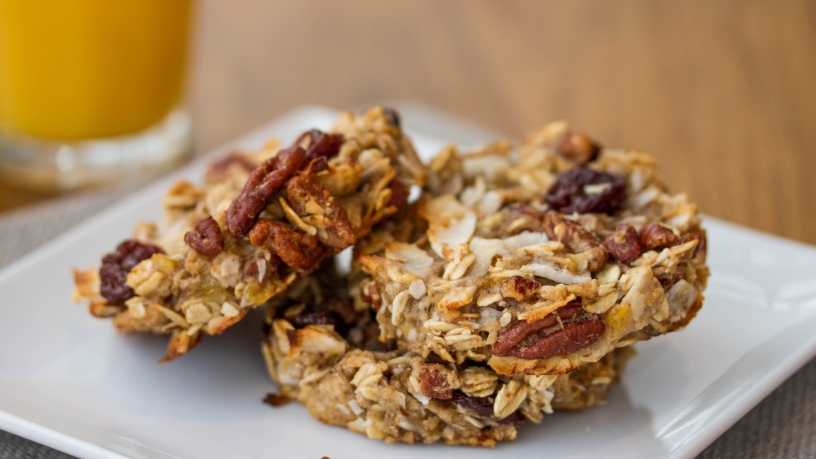 Gluten Free Banana Coconut and Dried Cherry Breakfast Cookies_16x9