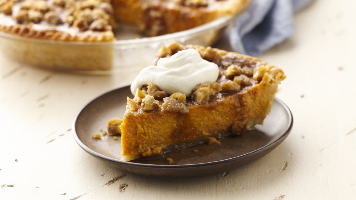 Gluten Free Maple Walnut Pumpkin Pie