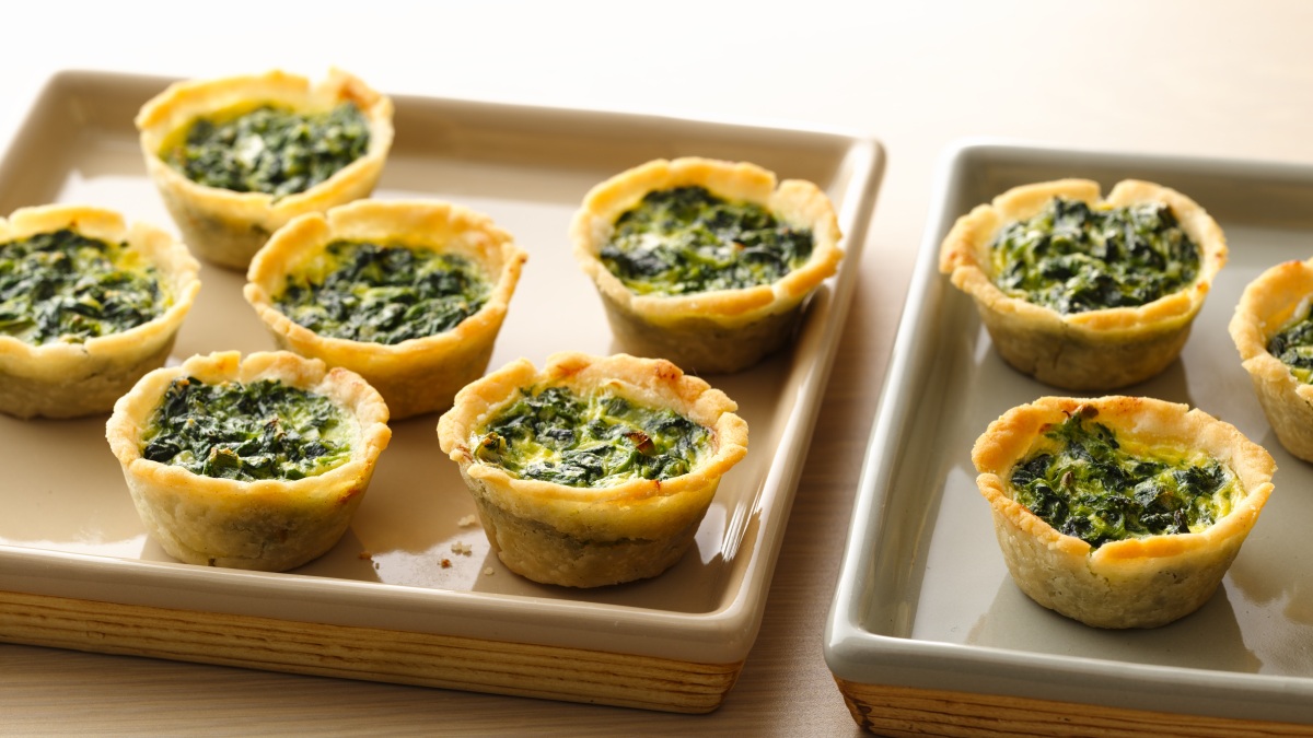 Mini-quiches aux épinards sans gluten