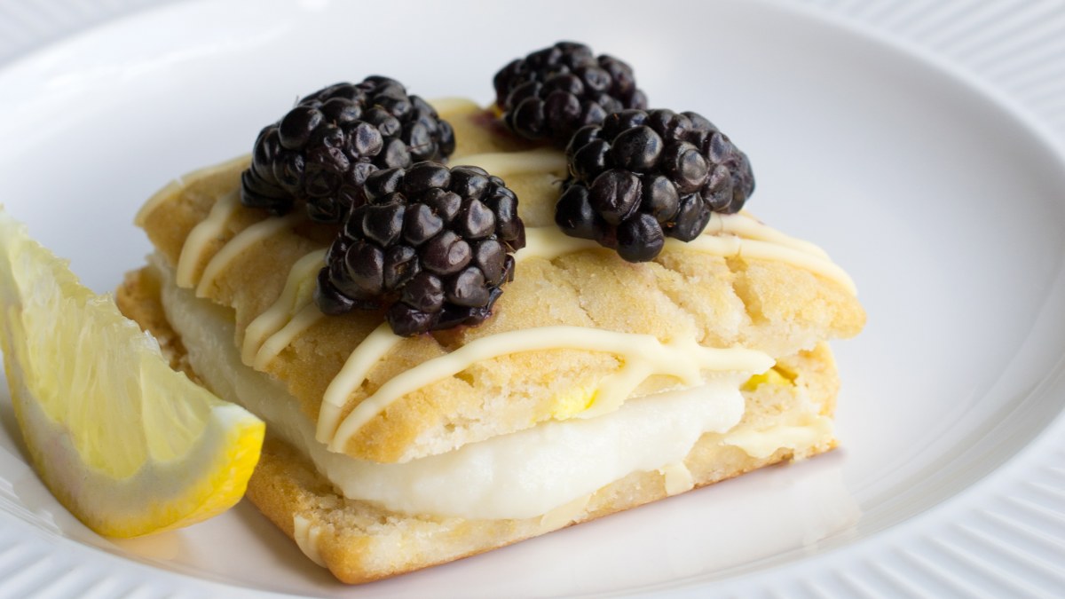 Lemon Ricotta Napoleon with Blackberries