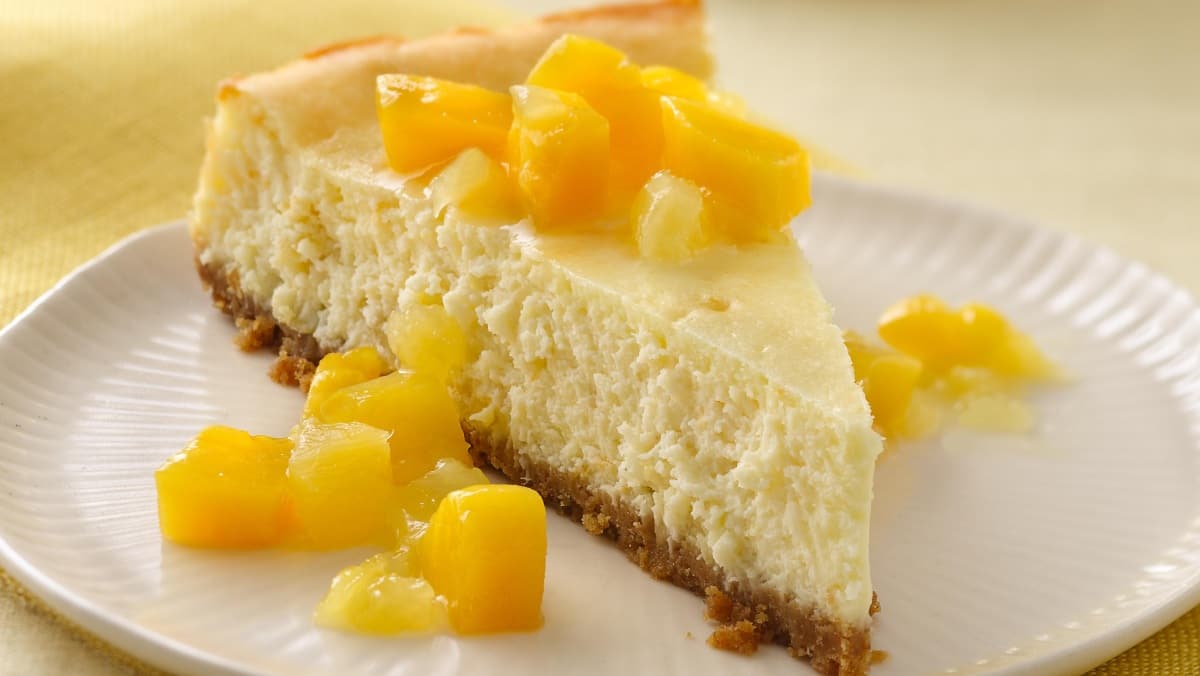 Light Indulgence Mango Cheesecake