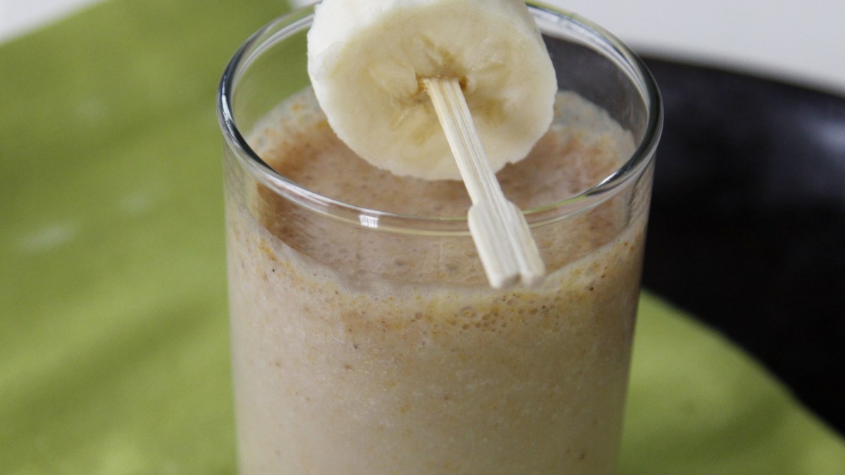 Yogourt frappé YOP au beurre d'arachide et aux bananes