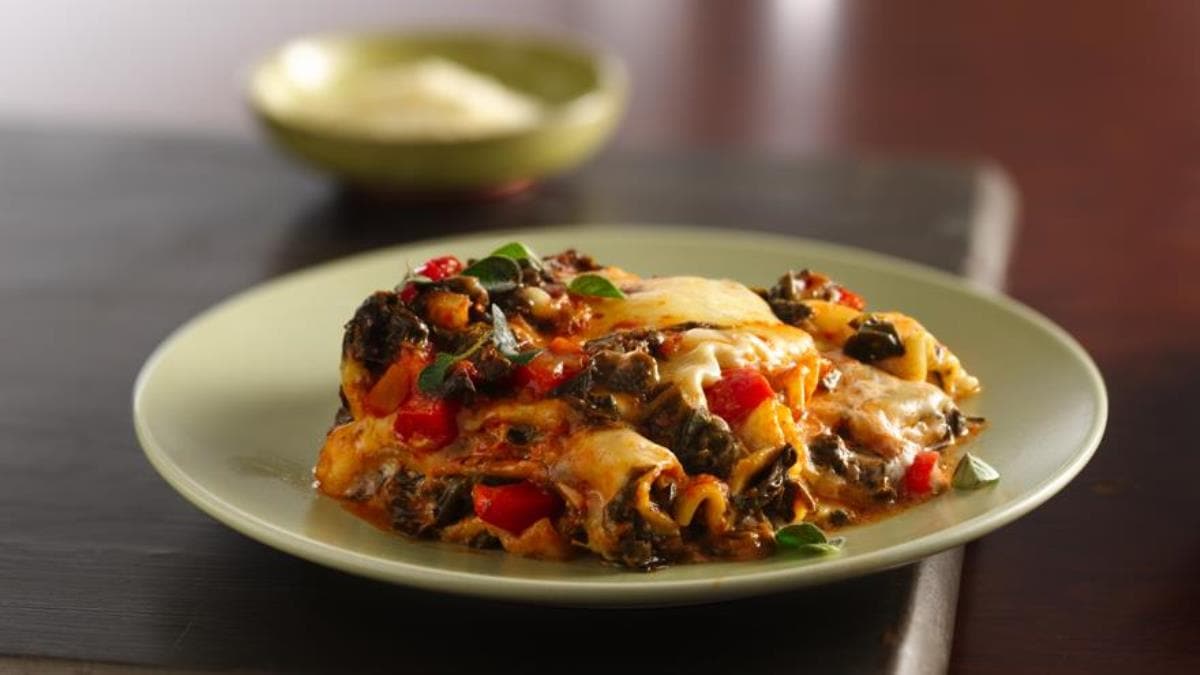 Red Pepper-Spinach Lasagna