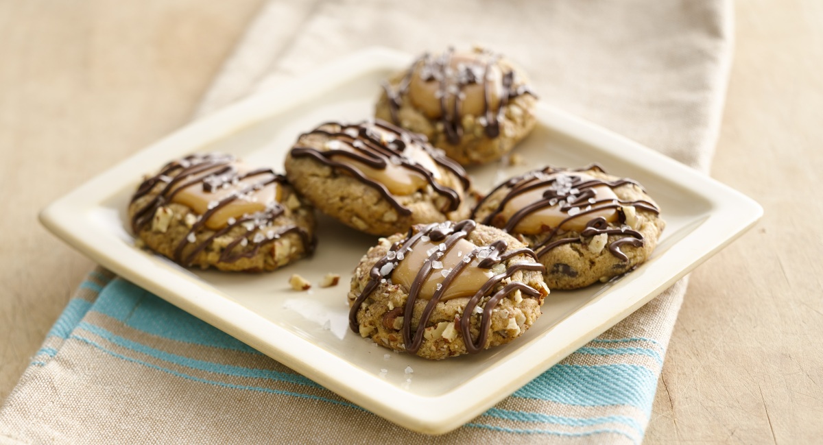 Biscuits aux grains de chocolat et au caramel salé