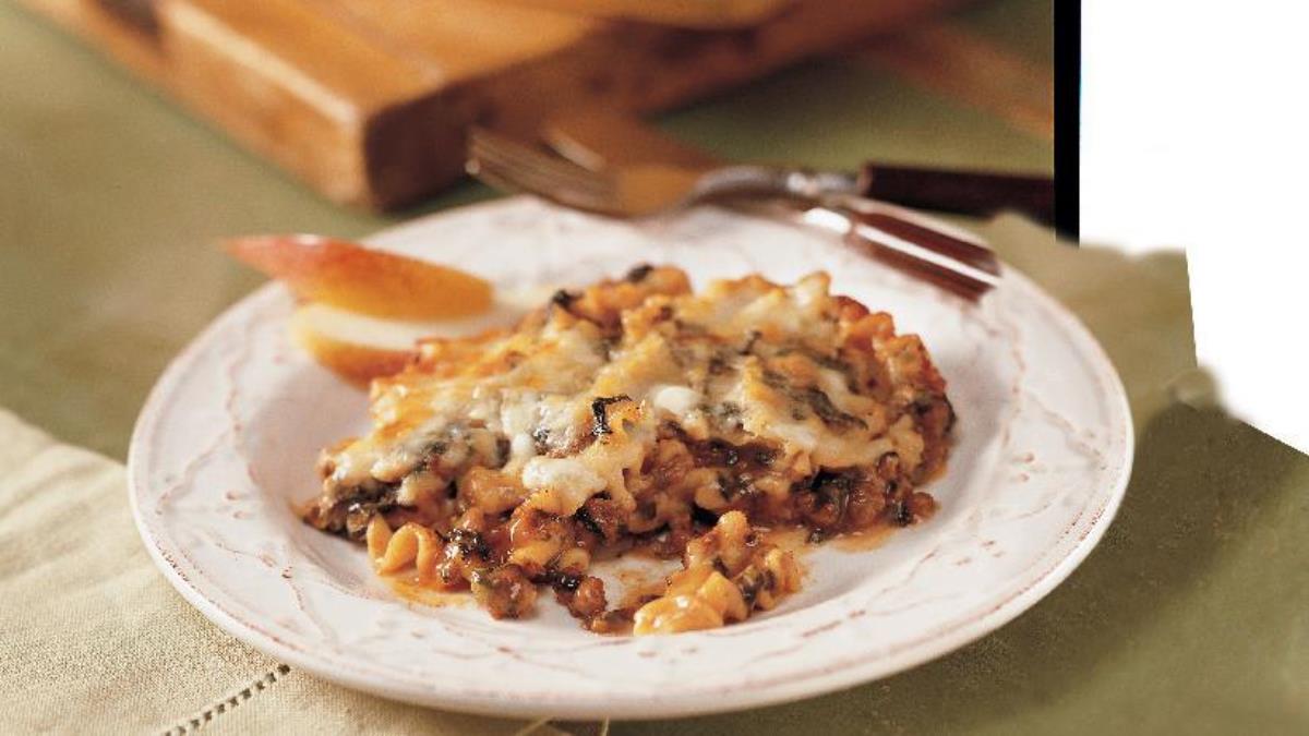 Casserole de lasagne aux épinards