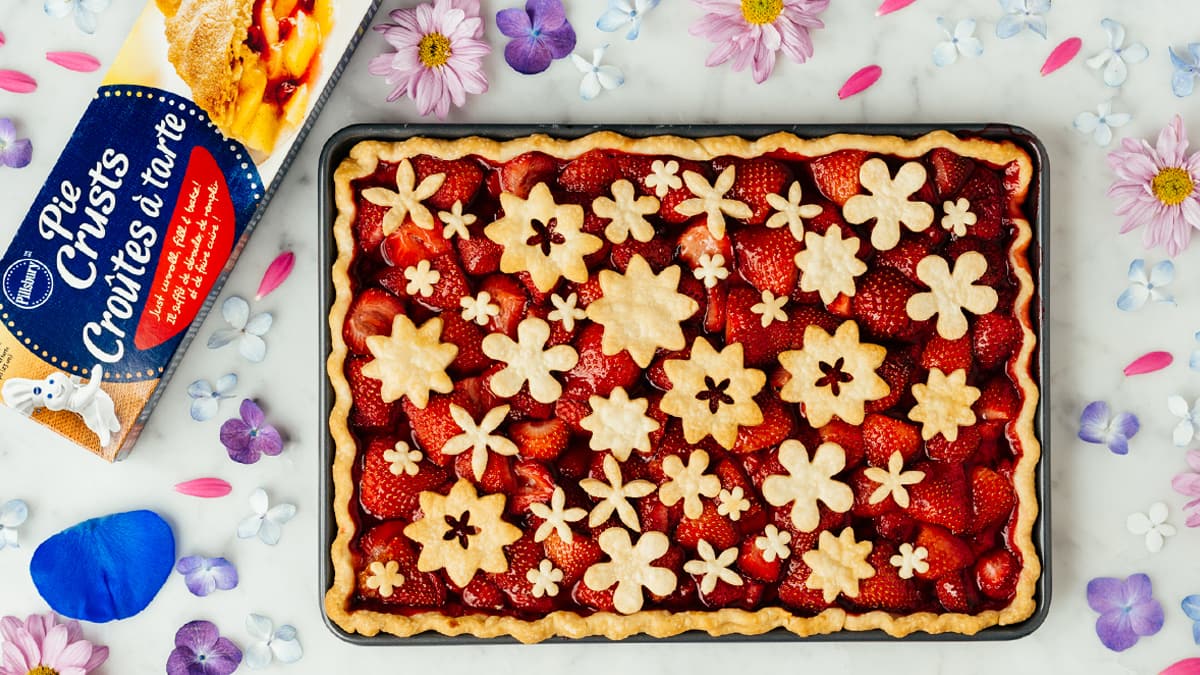 Tarte aux fraises sur la plaque