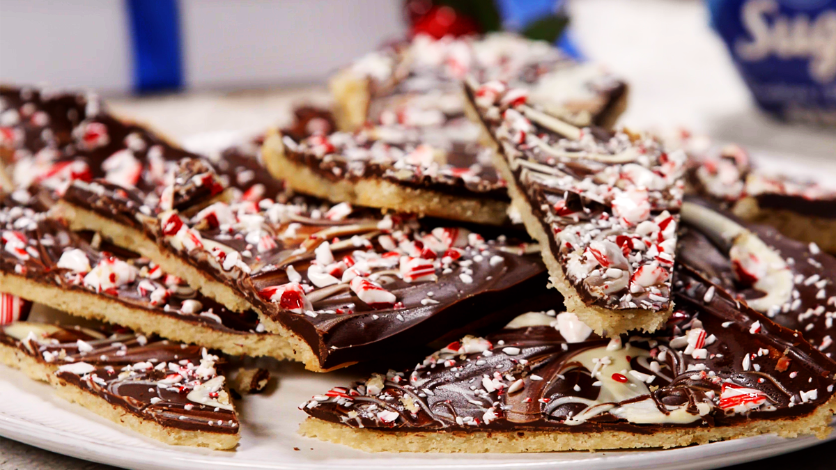 Écorces de Noël en biscuit au sucre