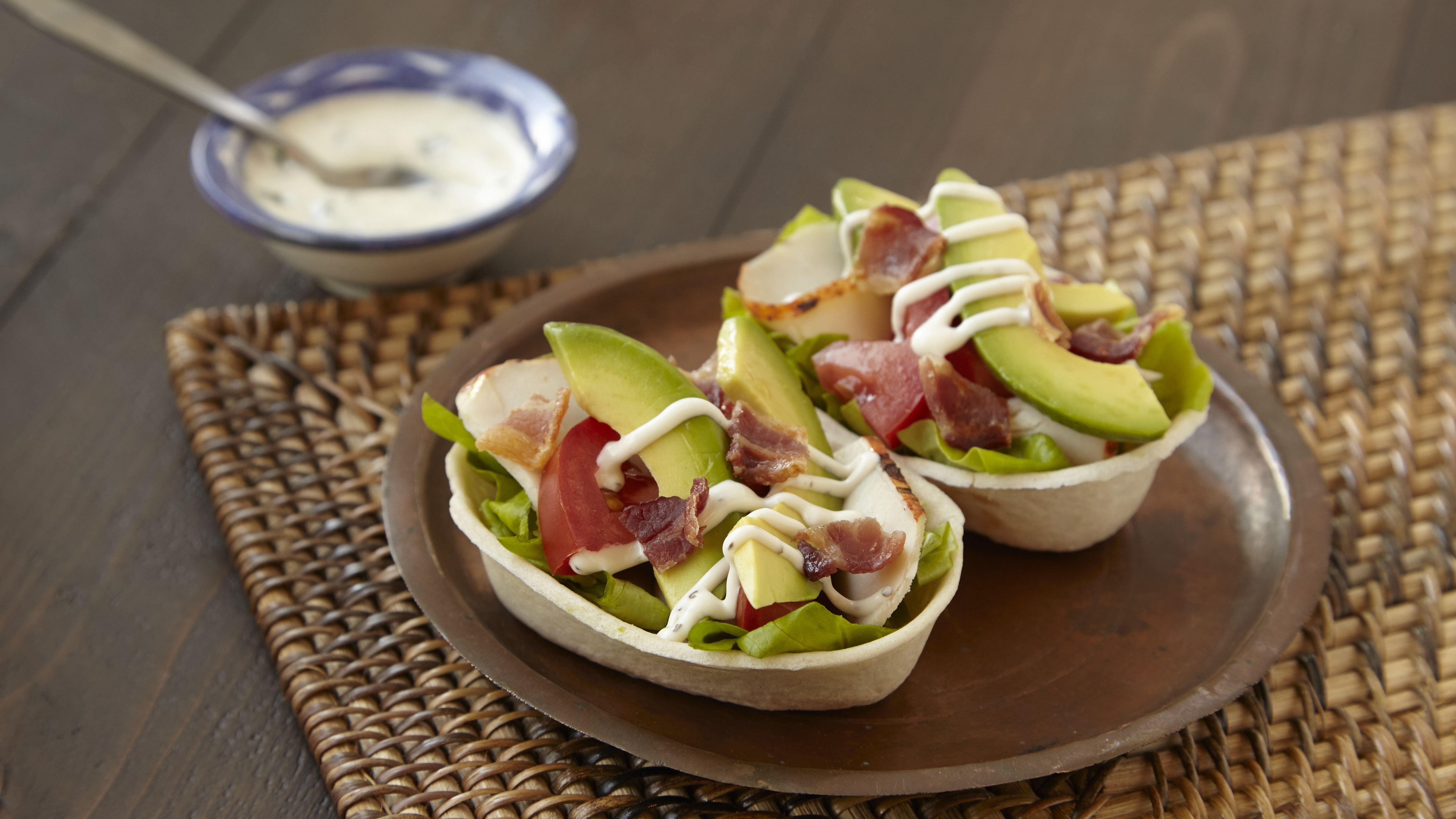 Tacos à la dinde, à l'avocat et à la vinaigrette Ranch 