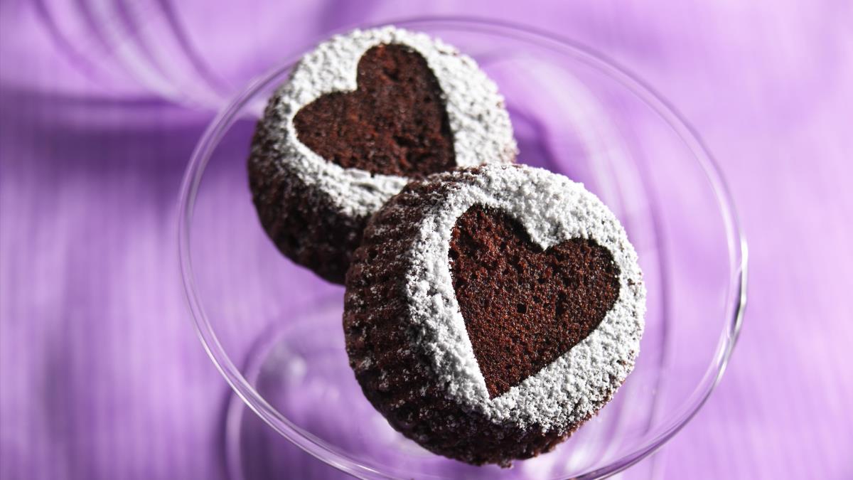 Valentine Brownie Cupcakes