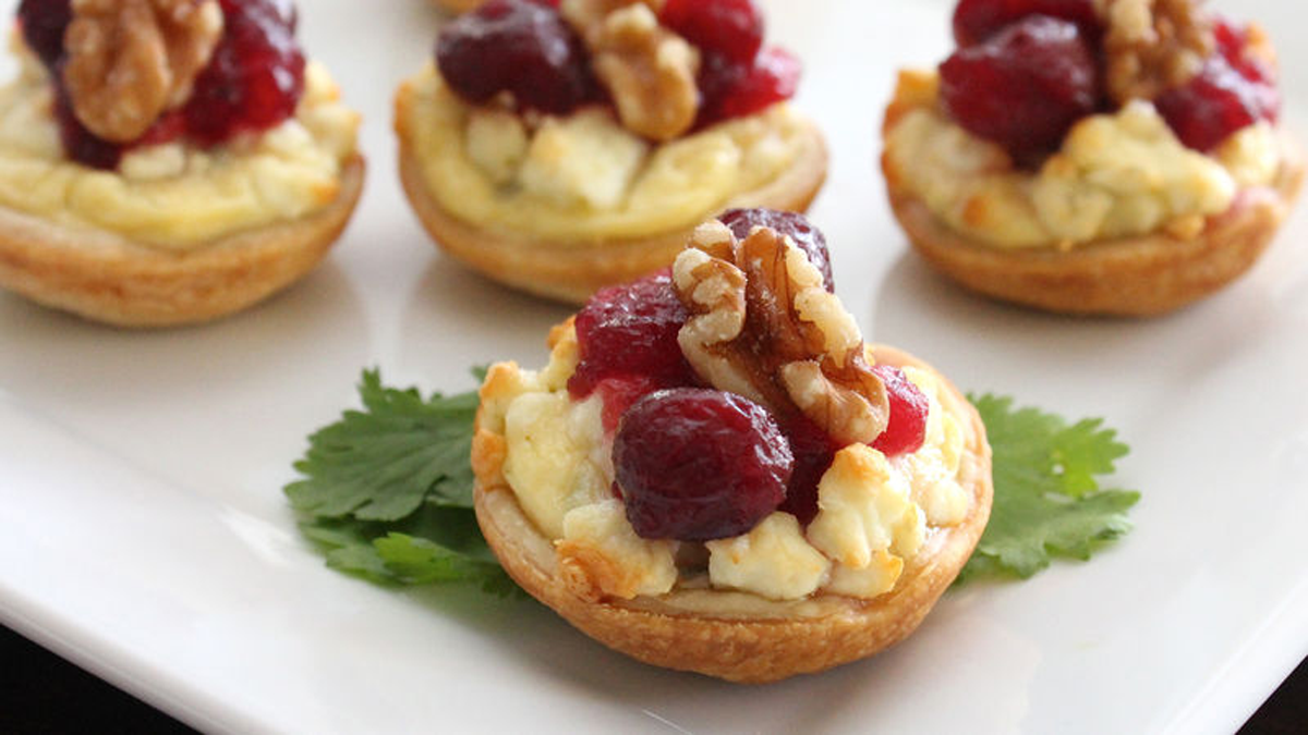 Hors-d’oeuvre aux canneberges et au fromage bleu
