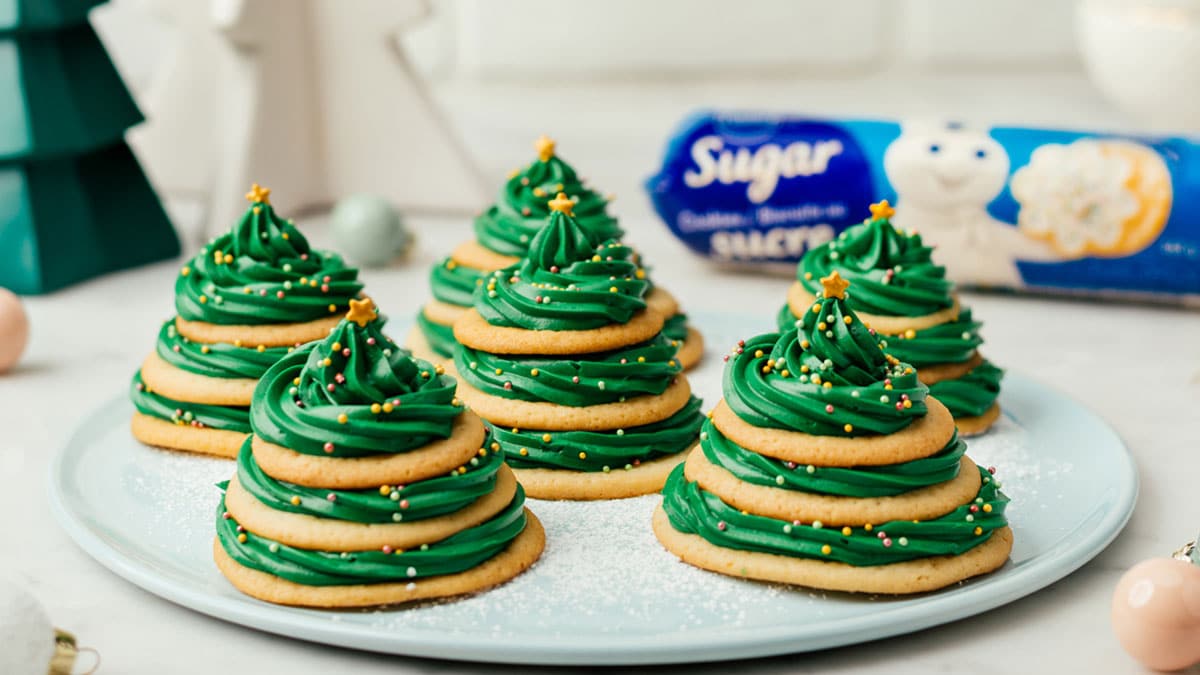 Biscuits en forme de sapin