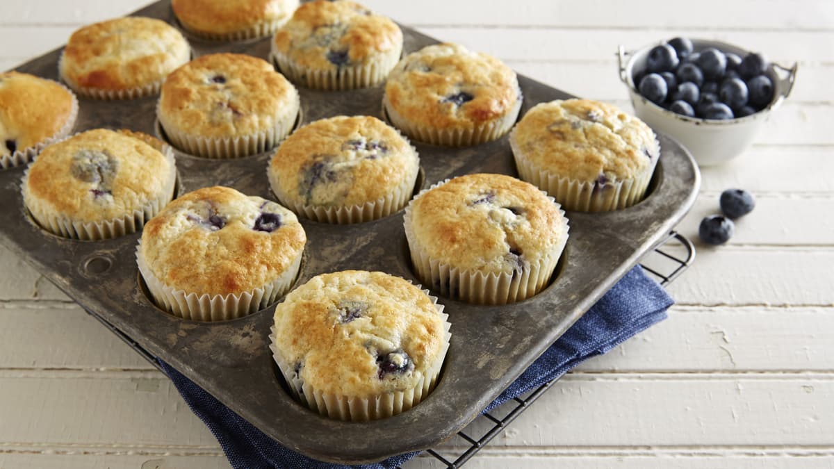 Muffins à l'avoine et aux bleuets 