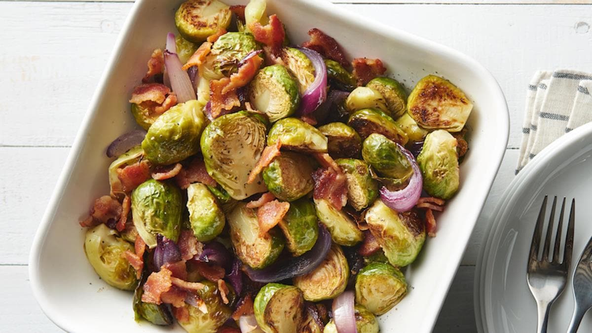 Brussels Sprouts with Bacon and Pecans