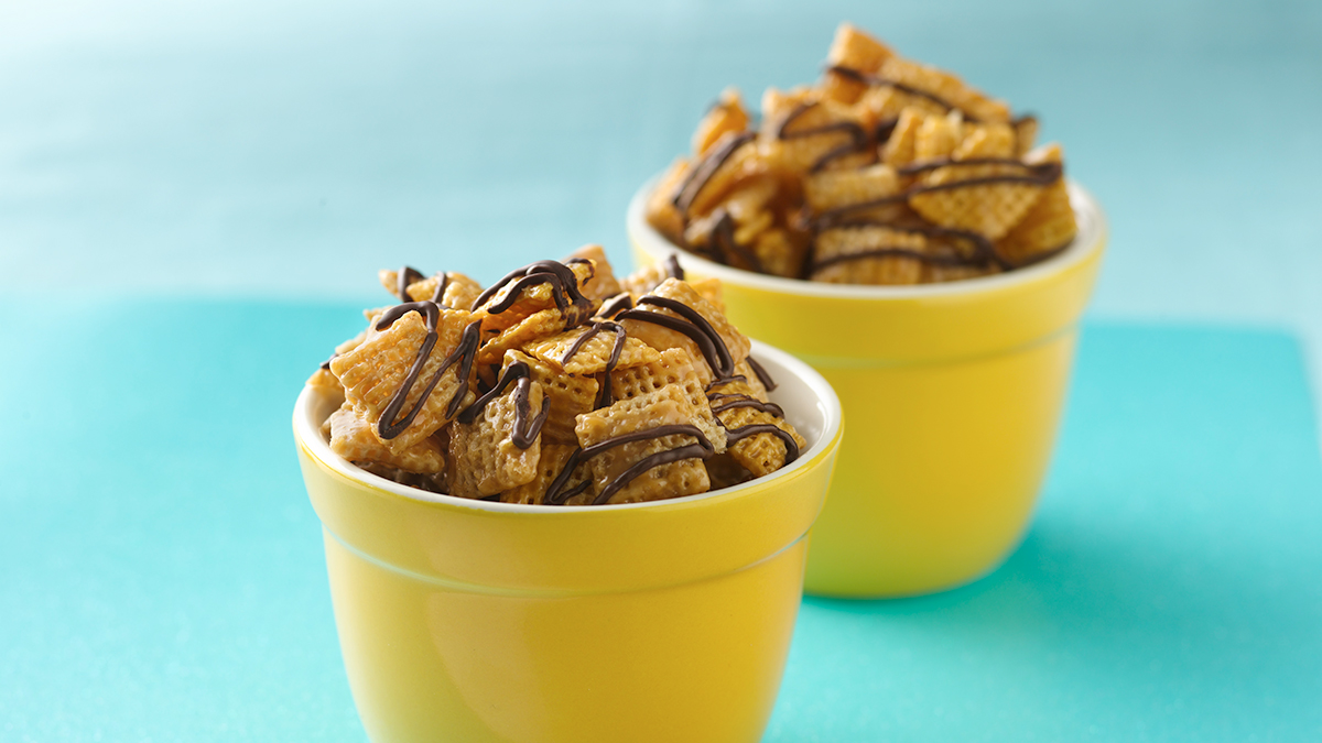 Céréales Chex* au caramel et filets de chocolat (sans gluten)